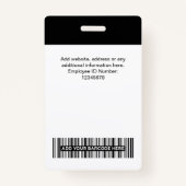 Kundenname Firmenlogo Qr-Code Ausweis (Rückseite)