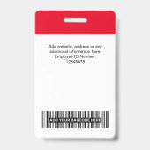 Kundenname Firmenlogo Qr-Code Ausweis (Rückseite)