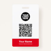 Kundenname Firmenlogo Qr-Code Ausweis (Vorderseite)