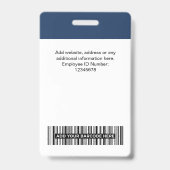 Kundenname Firmenlogo Qr-Code Ausweis (Rückseite)