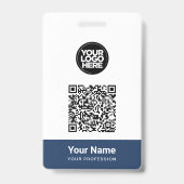Kundenname Firmenlogo Qr-Code Ausweis (Vorderseite)