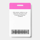 Kundenname Firmenlogo Qr-Code Ausweis (Rückseite)