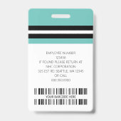 Kundenname, Foto, Bar, Logo Ausweis (Rückseite)