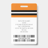 Kundenname, Foto, Bar, Logo Ausweis (Rückseite)