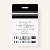 Kundenname, Foto, Bar, Logo Ausweis (Rückseite)