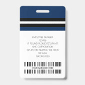 Kundenname, Foto, Bar, Logo Ausweis (Rückseite)