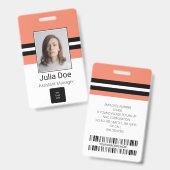 Kundenname, Foto, Bar, Logo Ausweis (Vorder- & Rückseite)