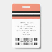 Kundenname, Foto, Bar, Logo Ausweis (Rückseite)