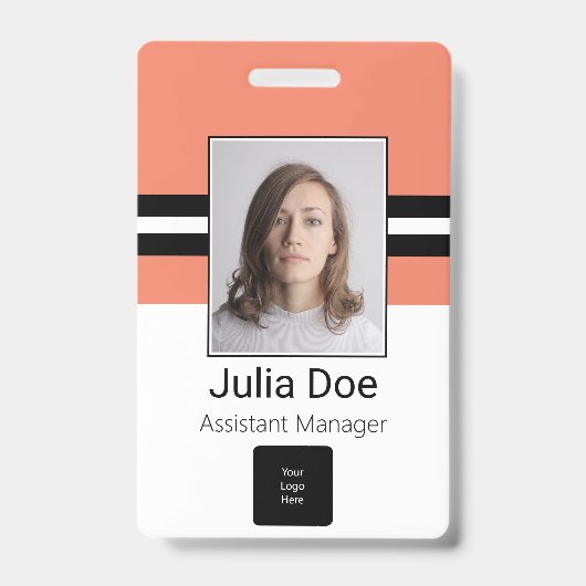 Kundenname, Foto, Bar, Logo Ausweis (Vorderseite)