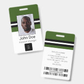 Kundenname, Foto, Bar, Logo Ausweis (Vorder- & Rückseite)