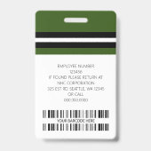 Kundenname, Foto, Bar, Logo Ausweis (Rückseite)