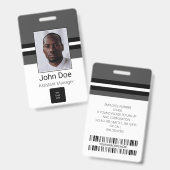 Kundenname, Foto, Bar, Logo Ausweis (Vorder- & Rückseite)