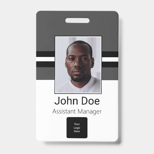 Kundenname, Foto, Bar, Logo Ausweis (Vorderseite)