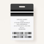 Kundenname, Foto, Bar, Logo Ausweis (Rückseite)