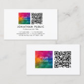 Kundenname QR Code Firmenlogo hier Telefonnummerkarte (Vorne/Hinten)