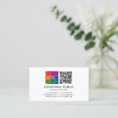 Kundenname QR Code Firmenlogo hier Telefonnummerkarte (Stehend Vorderseite)