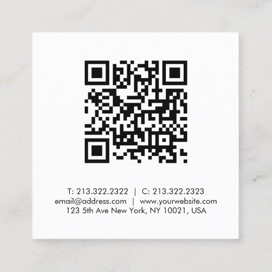 Kundenname QR-Code Firmenlogo Telefonnummerkarte (Rückseite)