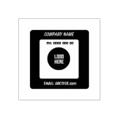 Kundenname Telefon E-Mail mit Logo gedruckt Gummistempel (Prägung)