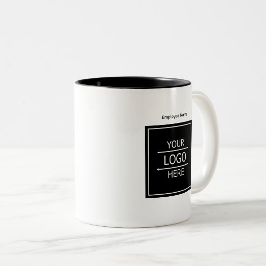 Kundenname und Firmenlogo Zweifarbige Tasse (VorderseiteRechts)