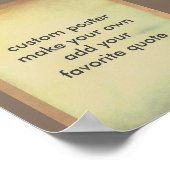 Kundenposter erstellen Sie Ihr eigenes Angebot Poster (Ecke)