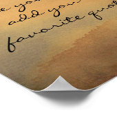 Kundenposter fügen Sie Ihr Angebot Aquarell hinzu Poster (Ecke)