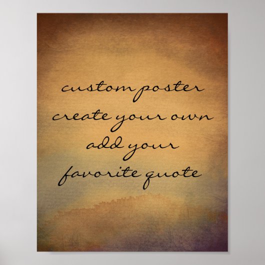 Kundenposter fügen Sie Ihr Angebot Aquarell hinzu Poster (Vorne)