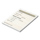 Kundenprojekt-Tracker Notizbuch Notizblock (Rotiert)