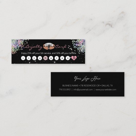 Kundenrabatt Treuekarte (Vorne/Hinten)