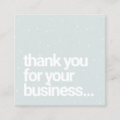 Kundenrabatt Vielen Dank Winterstars Quadratische Visitenkarte (Vorderseite)