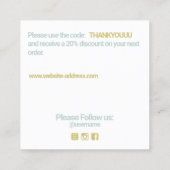 Kundenrabatt Vielen Dank Winterstars Quadratische Visitenkarte (Rückseite)