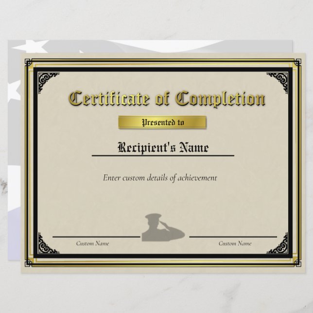 Kundenreferent Salute Thin Blue Line Zertifikat (Vorne/Hinten)