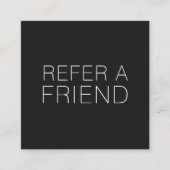 Kundenreferenz für den Black Salon Wellness-Center Empfehlungskarte (Vorderseite)