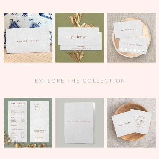 Kundenreferenz für einfache graue Linen Empfehlungskarte