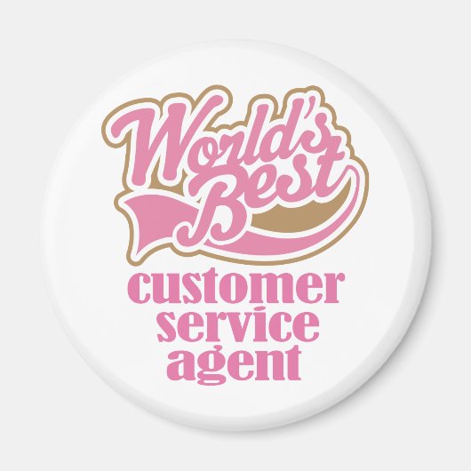 Kundenservice Agent Rosa Geschenk Magnet (Vorne)