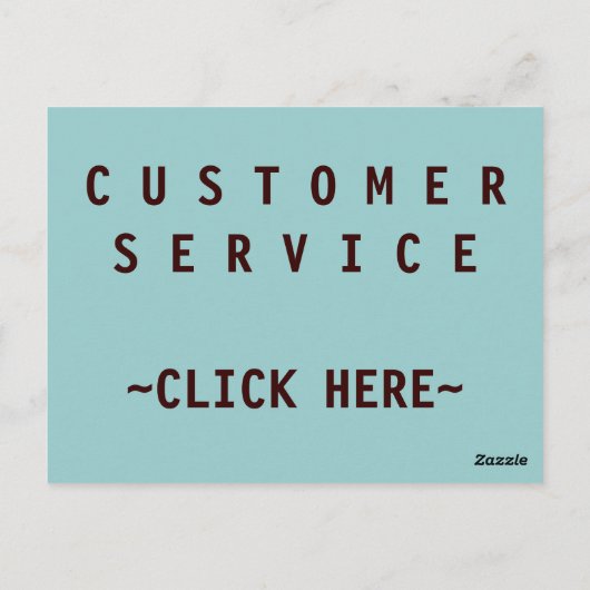 Kundenservice - INFO Postkarte (Rückseite)