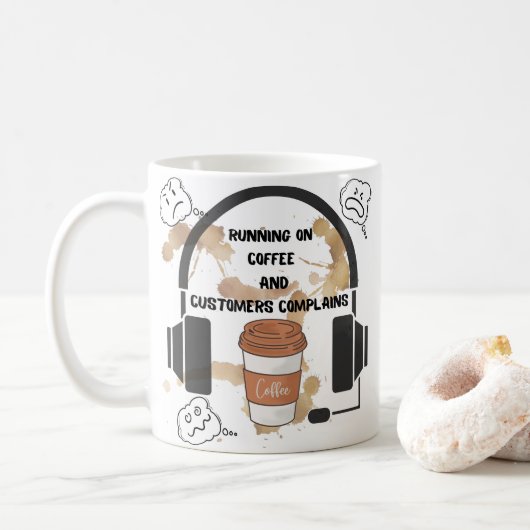 Kundenservice-Tasse Kaffeetasse (Mit Donut)