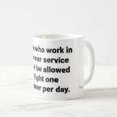 Kundenservice Tipps mit Ihrem morgendlichen Kaffee Kaffeetasse (VorderseiteRechts)