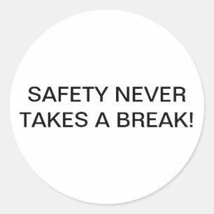 KUNDENSICHERHEITSLOGAN BRANDIERTE STICKER. RUNDER AUFKLEBER