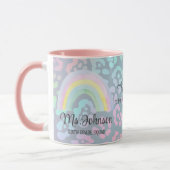 Kundenspezialist Name Rainbow Personalisiert Coffe Tasse (Links)