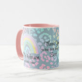 Kundenspezialist Name Rainbow Personalisiert Coffe Tasse (Vorderseite Links)