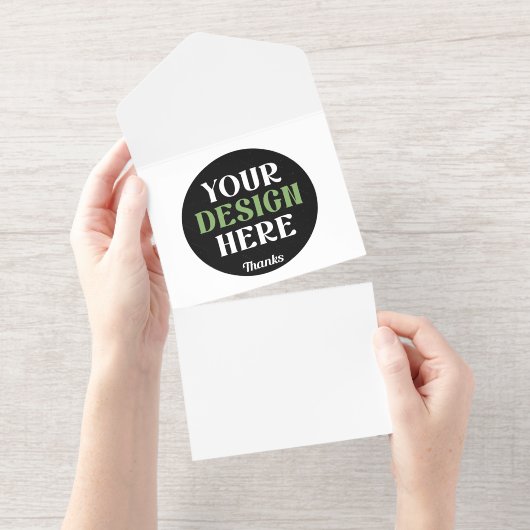 kundenspezifisch, einzigartig, elegant & minimalis All-in-One-Einladung (Abreißstreifen)