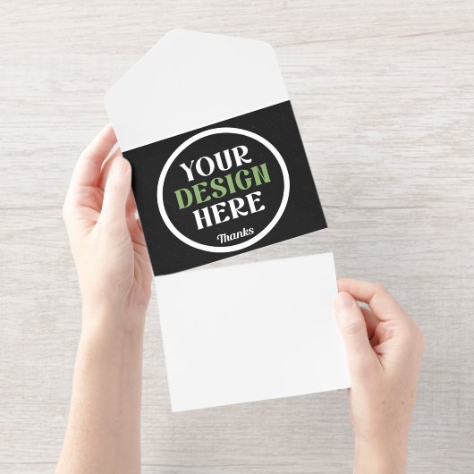 kundenspezifisch, einzigartig, elegant & minimalis All-in-One-Einladung (Abreißstreifen)