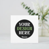 kundenspezifisch, einzigartig, elegant & minimalis einladung (Stehend Vorderseite)