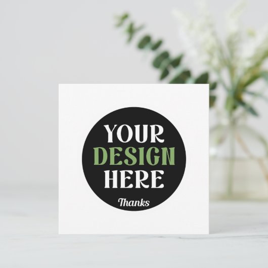 kundenspezifisch, einzigartig, elegant & minimalis einladung (Stehend Vorderseite)