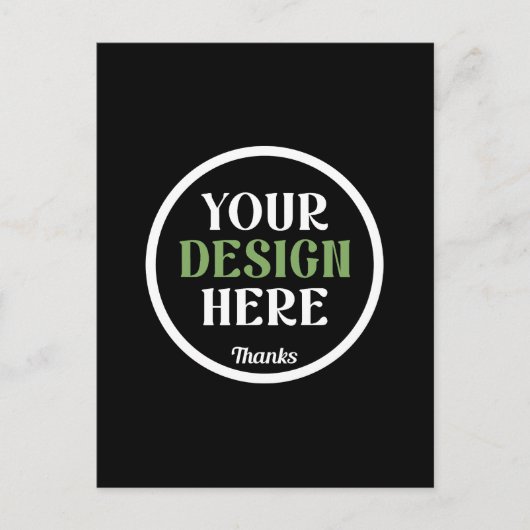 kundenspezifisch, einzigartig, elegant & minimalis feiertagspostkarte (Vorderseite)