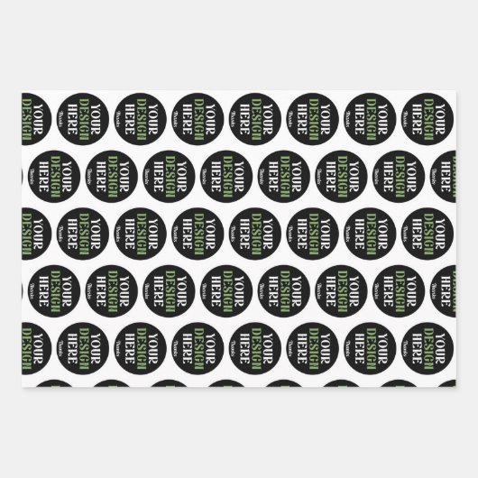 kundenspezifisch, einzigartig, elegant & minimalis geschenkpapier set (Vorderseite)