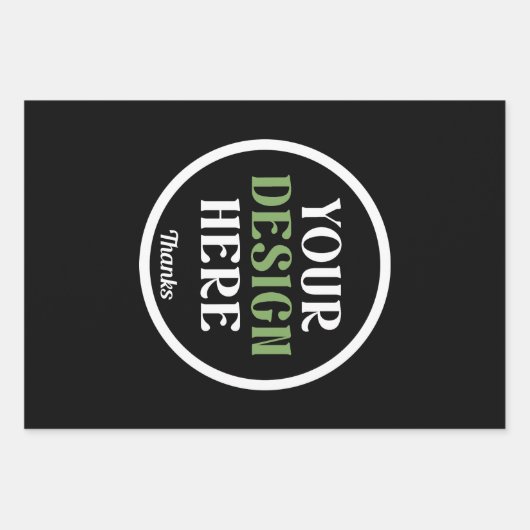 kundenspezifisch, einzigartig, elegant & minimalis geschenkpapier set (Vorderseite)