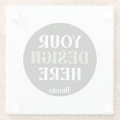 kundenspezifisch, einzigartig, elegant & minimalis glasuntersetzer (Rückseite)