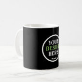 kundenspezifisch, einzigartig, elegant & minimalis kaffeetasse (Vorderseite Links)