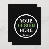 kundenspezifisch, einzigartig, elegant & minimalis mitteilungskarte (Vorne/Hinten)